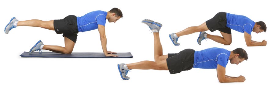 Plancha prono y lateral (glúteo medio)