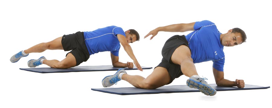 Plancha prono y lateral (glúteo medio)