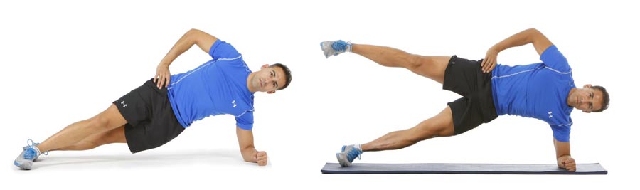 Plancha prono y lateral (glúteo medio)