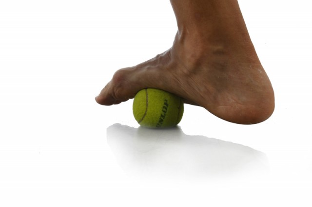 Masaje fascia plantar