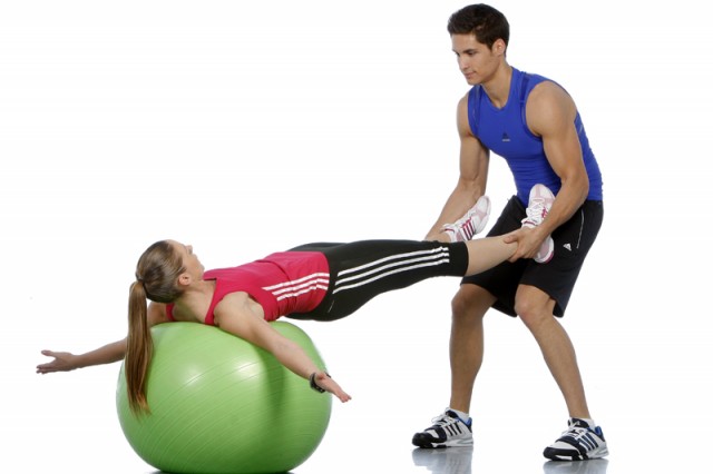 Colocar sobre fitness ball