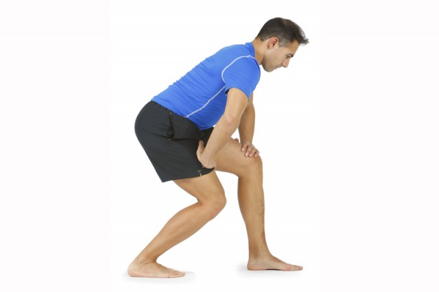Flexionar rodillas sin elevar talón running