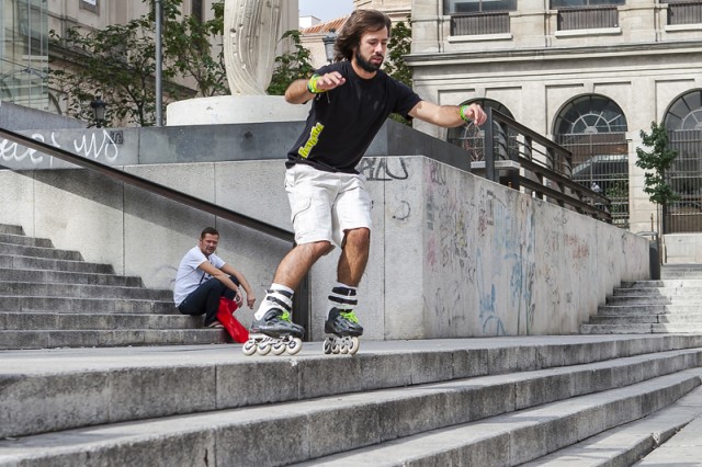 Patinaje urbano salto paso primero