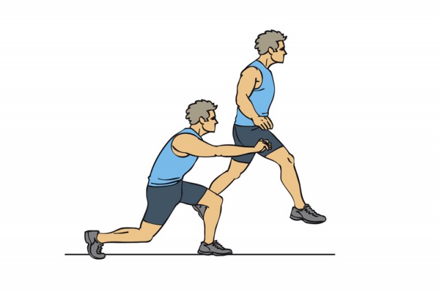 Split con salto trail running