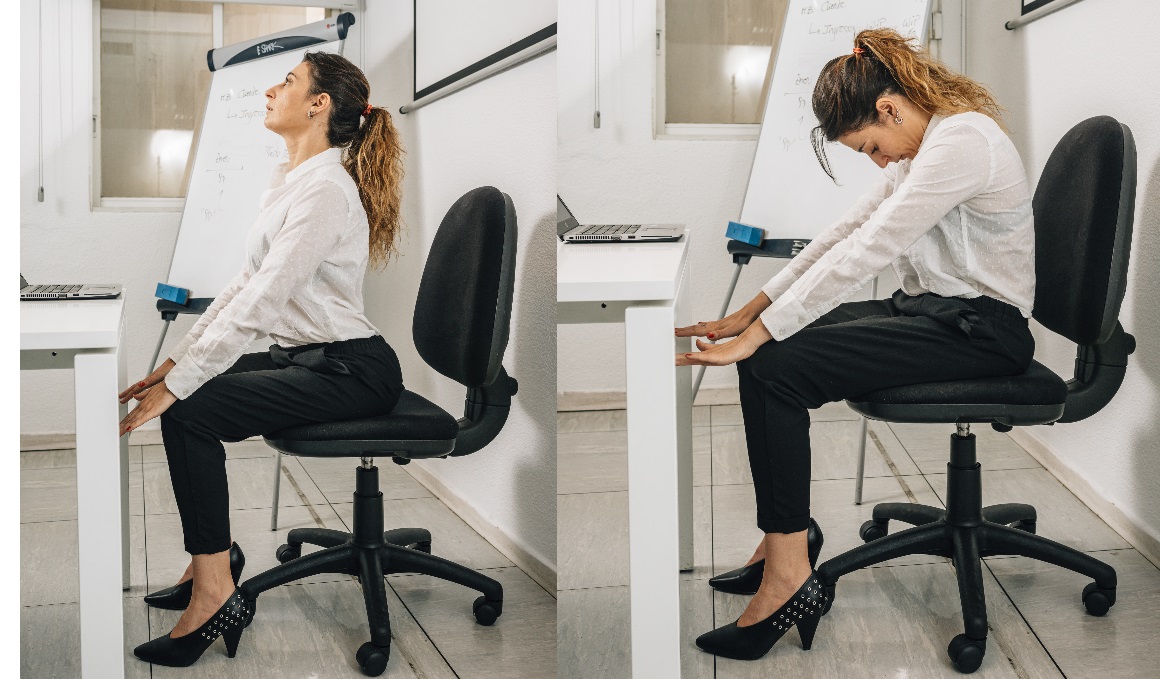 Corrección postural y activación muscular en la oficina