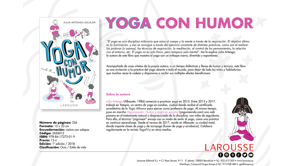 Yoga con Humor, el libro de Julia Arteaga (Yoguineando) con el lado más divertido del mundo del yoga