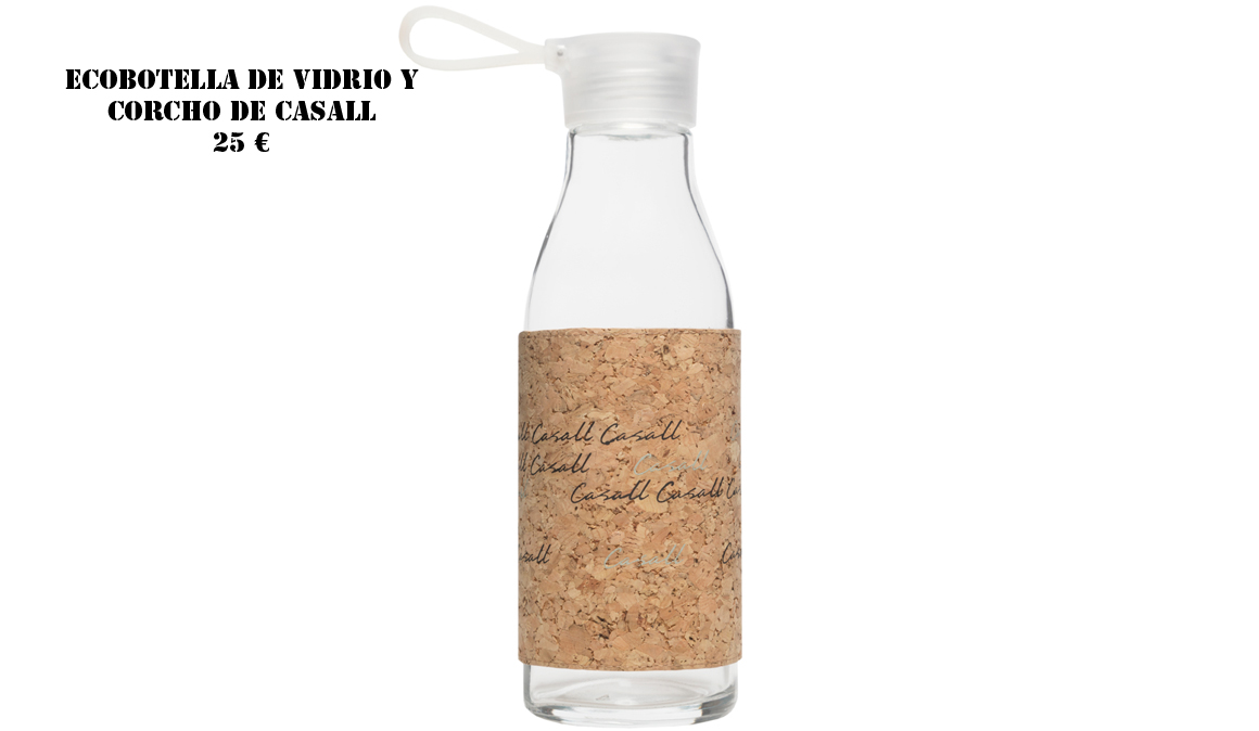 Ecobotella de vidrio y corcho de Casall