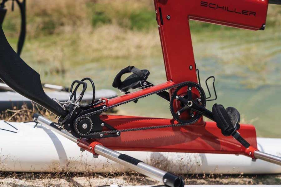 La bici sin ruedas para volar sobre el agua