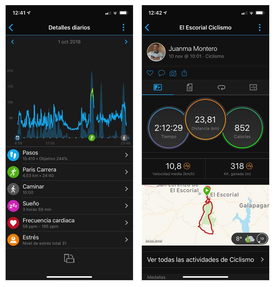 8 GPS con pulsómetro óptico
