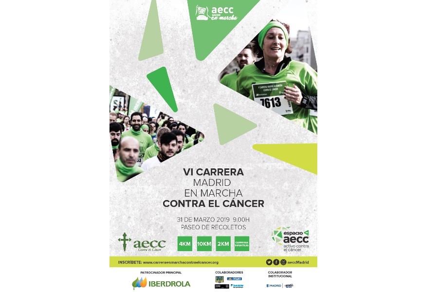 La VI carrera AECC Madrid en Marcha Contra el Cáncer teñirá la capital de verde