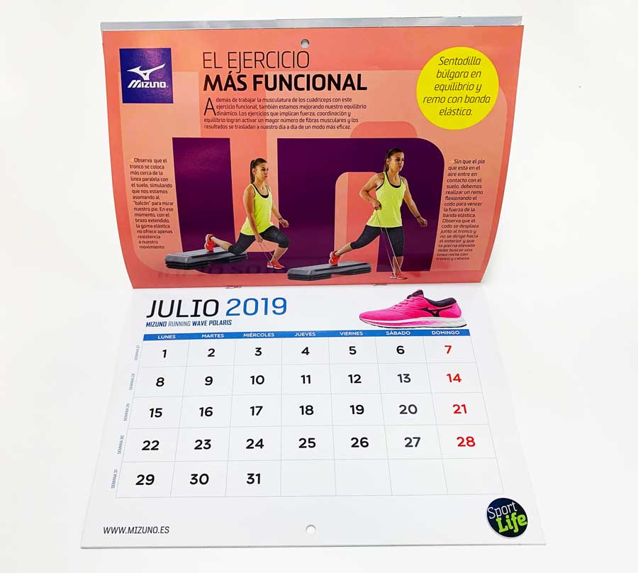 Así el Calendario Fitness que regalamos este mes con Sport Life