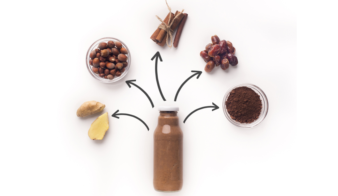 Doble batido energético de café y aguacate para antes y después del entrenamiento