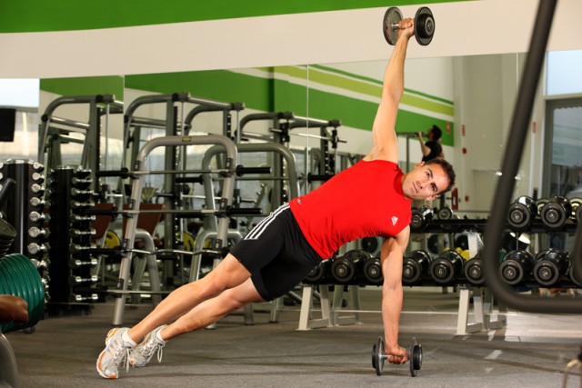Ponte en forma con mancuernas