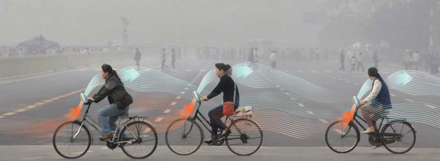 La bici que purifica el aire