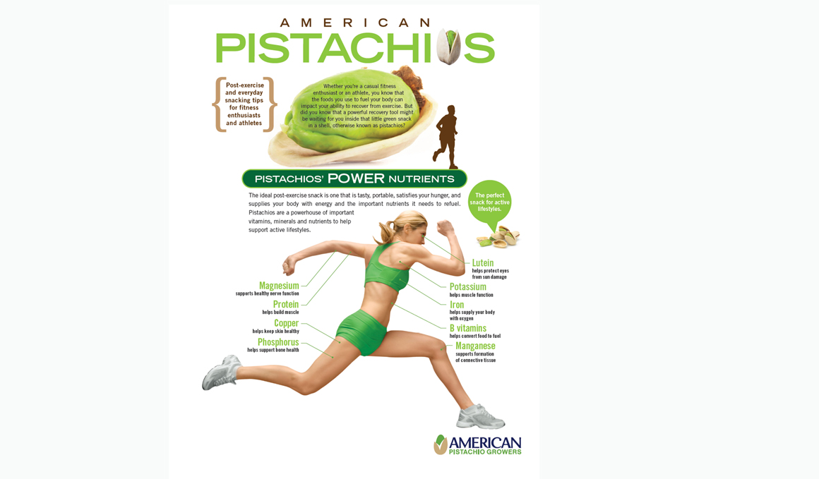 Pistachos, un buen alimento post entrenamiento