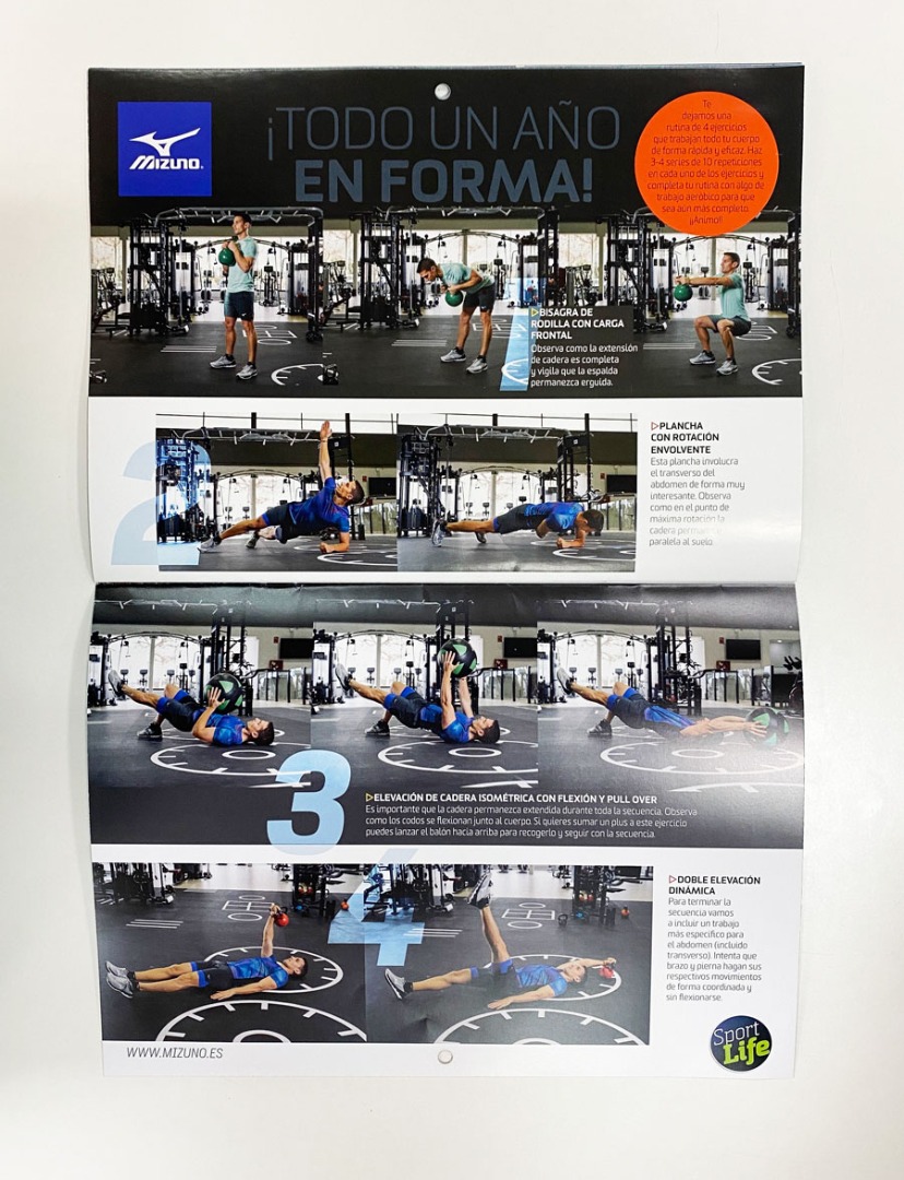 ¡No te pierdas el calendario fitness 2020 de Mizuno y Sport Life!
