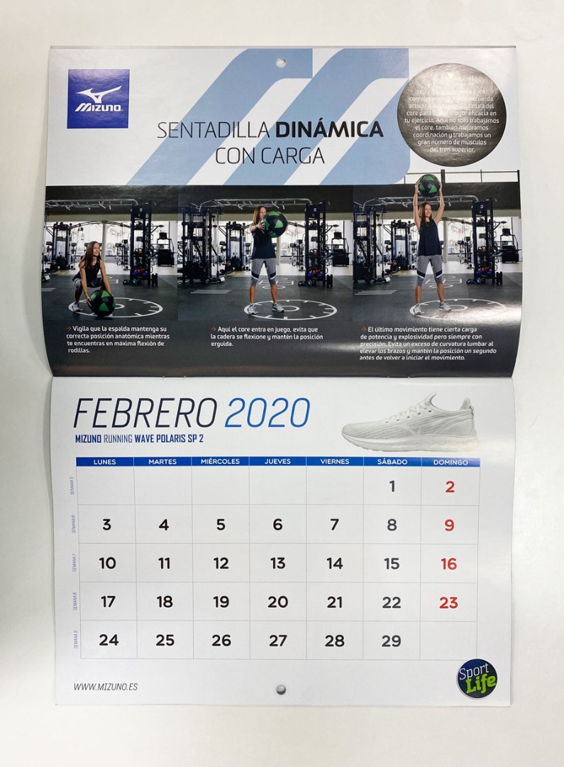 ¡No te pierdas el calendario fitness 2020 de Mizuno y Sport Life!