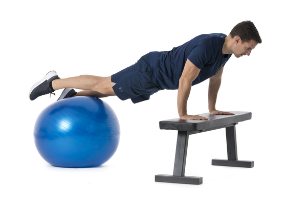 Planchas sobre fitball
