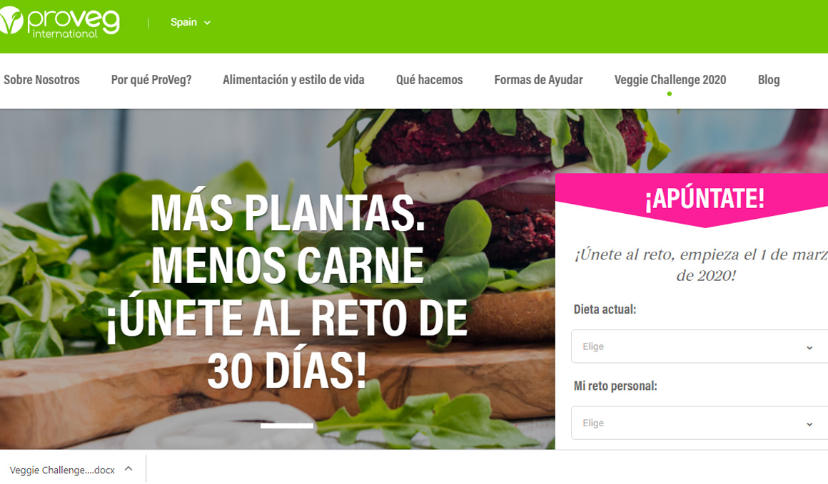 ¿Te apuntas al Veggie Challenge del 1 de marzo?