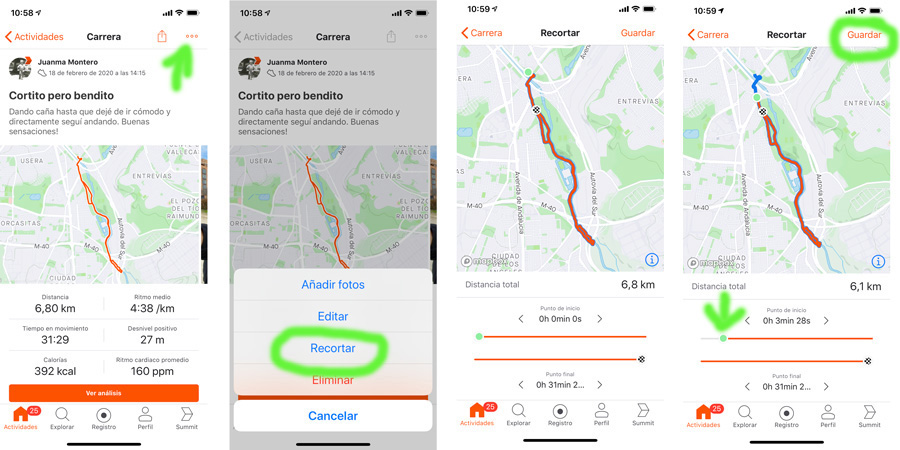 Ya puedes recortar tus rutas de Strava