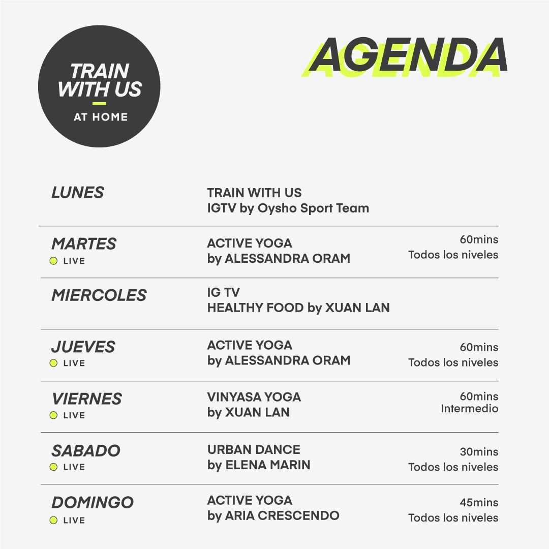 Oysho te entrena sin que salgas de casa