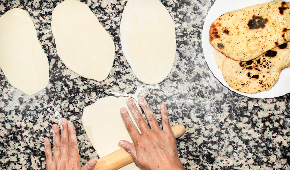 Receta de pan indio naan sin levadura ni horno