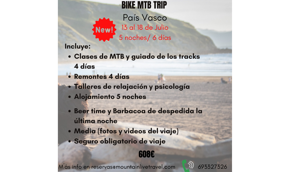 MTB & Surf Trip en el País Vasco del 13 al 18 de julio