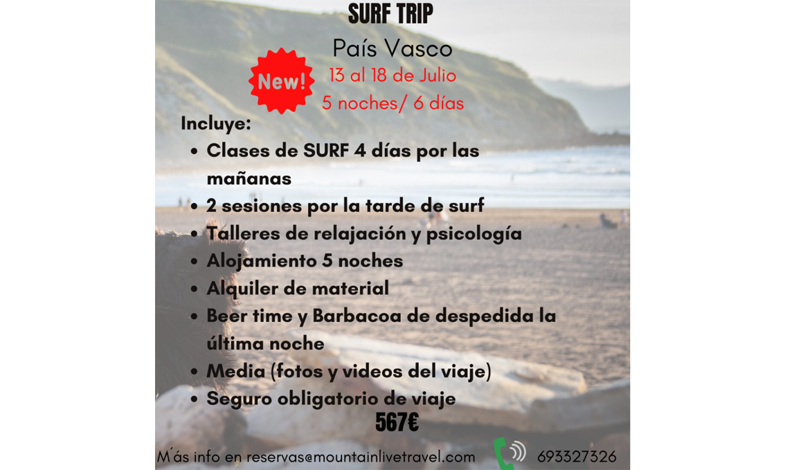 MTB & Surf Trip en el País Vasco del 13 al 18 de julio