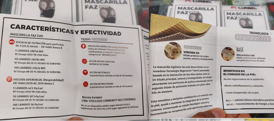 Lurbel mejora su mascarilla y la hace específica para deportistas 